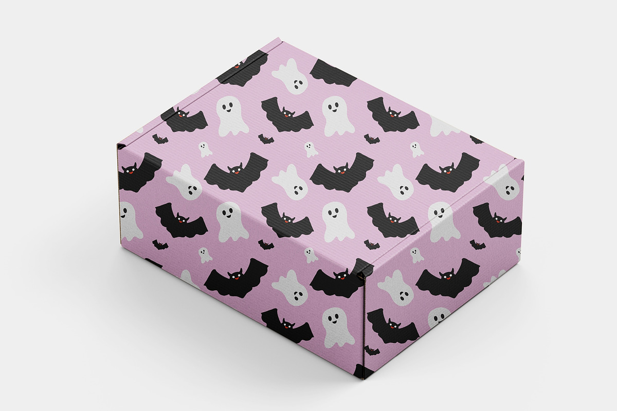 Ghost Bat Halloween Seamless Pattern, a Pattern Graphic by tchastudio (Photo 7 of 7)