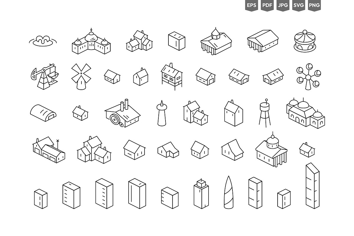 City Districts Icon Pack, an Object Illustration by Ilia Design (Photo 9 of 14)