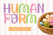 Human Form Craft Font, a Font by PutraCetol Studio (Thumbnail 1 of 5)