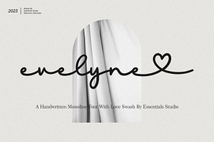 Evelyne, a Script Font by Essentials Studio