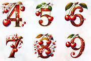 Spring cherry Alphabet clipart, an Illustration by RobertsArt (Thumbnail 2 of 7)
