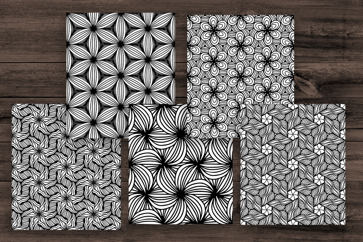 125 seamless hand drawn textures, a Pattern Graphic by Mandarinkas art (Photo 13 of 23)