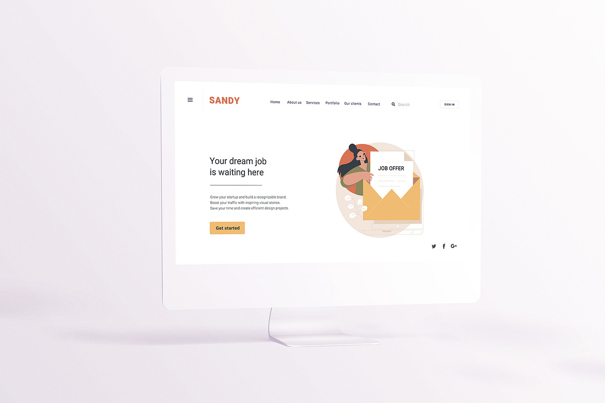 Sandy: 60 vector illustrations vol.2, a Templates & Theme by Visual ...