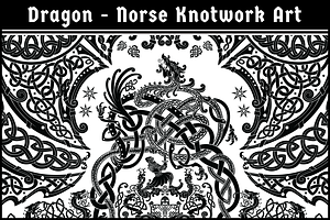 Viking Dragon, Fafnir Knotwork Art
