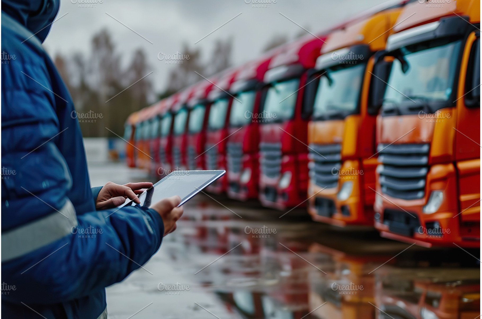 Logistics Professional with Tablet, a Business Photo by Lermont51