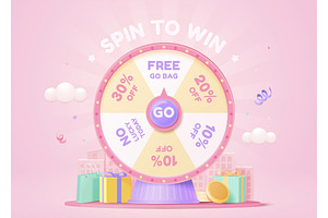 3d fortune spinning wheel template, a Templates & Theme by TotallypicRF