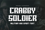 Crabby Soldier - Sport & Military Fo, a Serif Font by QR Design Studio (Thumbnail 1 of 8)