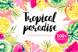 Tropical Paradise-watercolor set