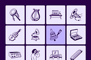 Music Doodles, an Outline Icon by Vectors Market (Thumbnail 7 of 9)