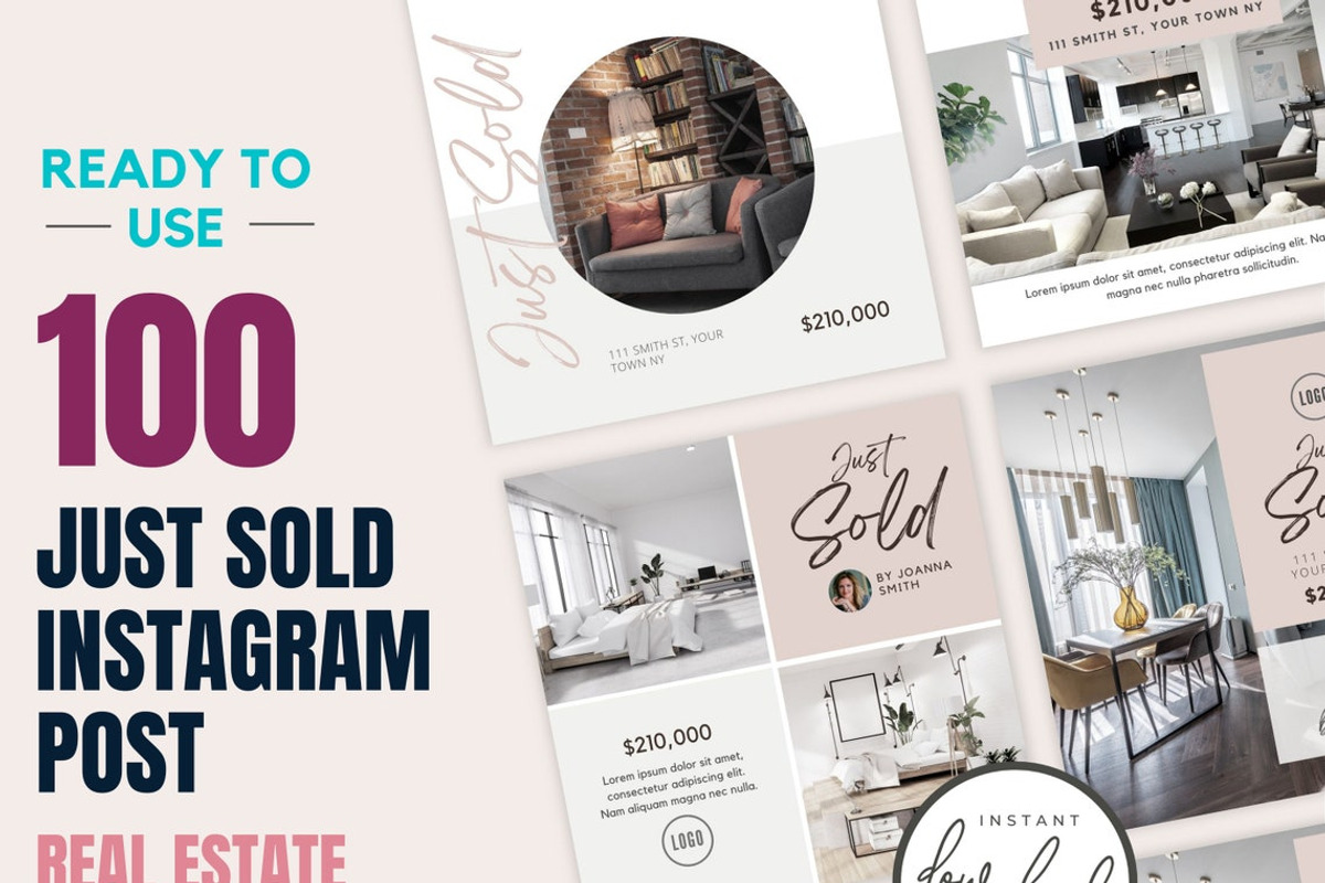 1000 Real Estate Instagram Posts, a Social Media Template by RealEstateDreams (Photo 7 of 10)