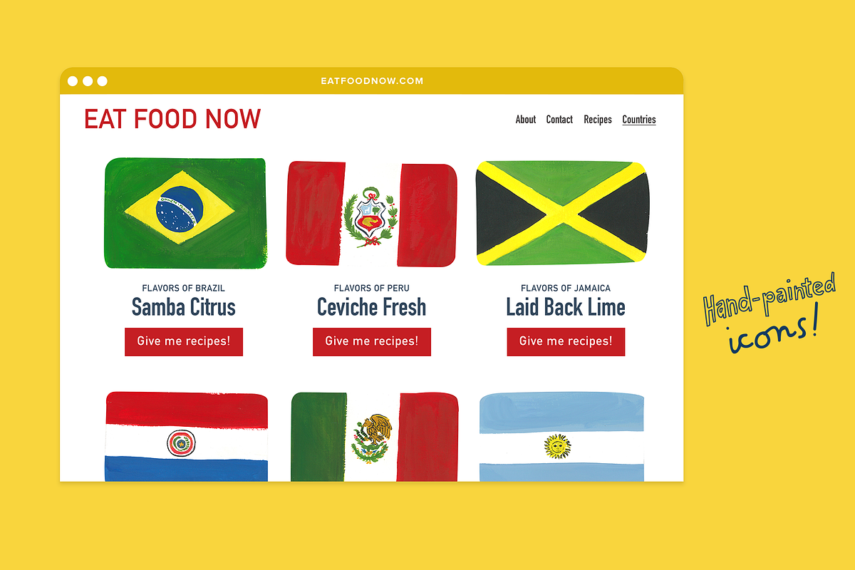 Hand Painted Flags of the Americas, an Illustration by Katrina Junio (Photo 6 of 8)