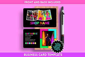 Neon Business Card Template