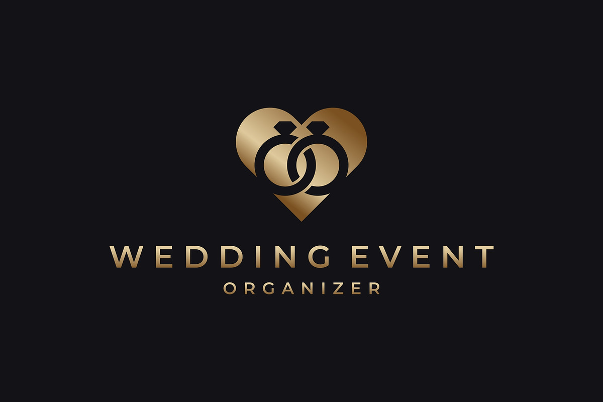 Wedding Rings Love Gold Logo, a Branding & Logo Template by ika trisiana (Photo 1 of 2)