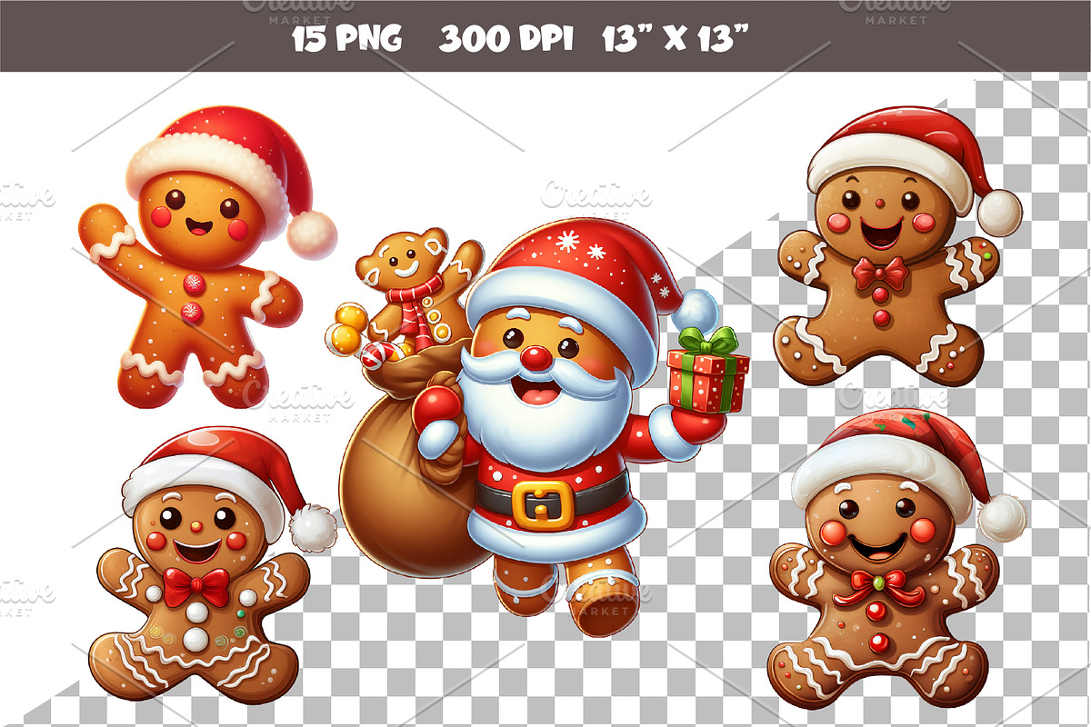 Gingerbread man Cartoon. Clipart,PNG, an Animal Illustration by KENO Mascots (Photo 2 of 8)