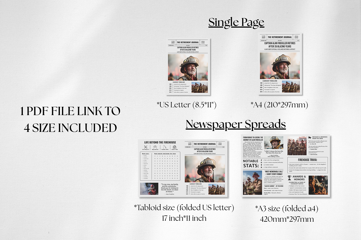 Newspaper Firefighter Retirement preview 4