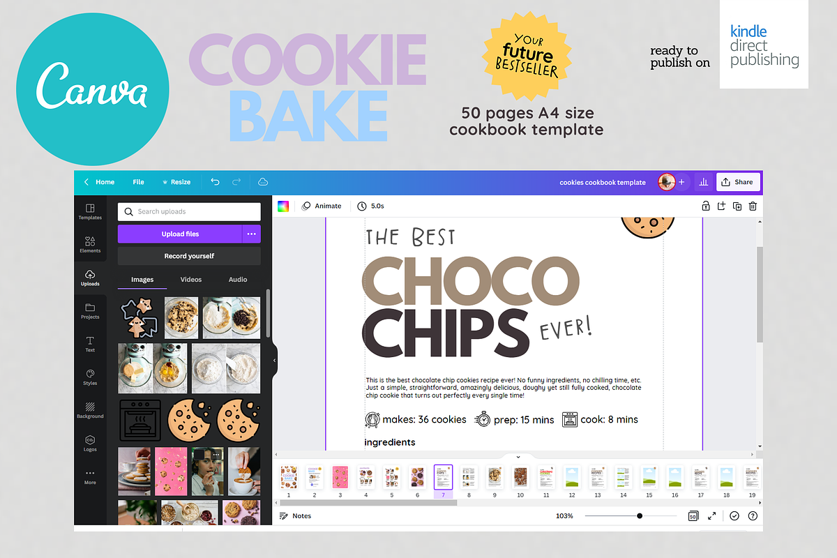 Cookies Recipes Cookbook Template, a Magazine Template by DeLaGranSiete (Photo 9 of 9)