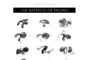 130 Sponge Watercolor Brushes