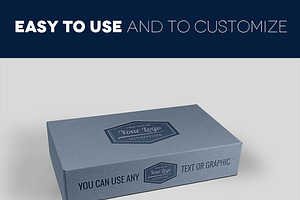 Letterpress Logo On Box - 8 Mockups