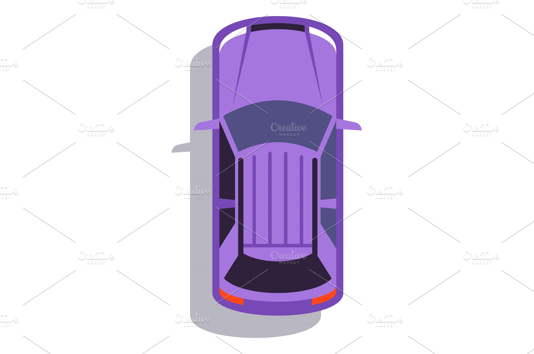 Violet car top view. Big family auto, a Transportation Photo by YummyBuum