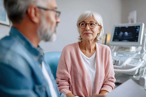 Senior couple in a medical consultation, a Health & Medical Photo by AlyaAnd