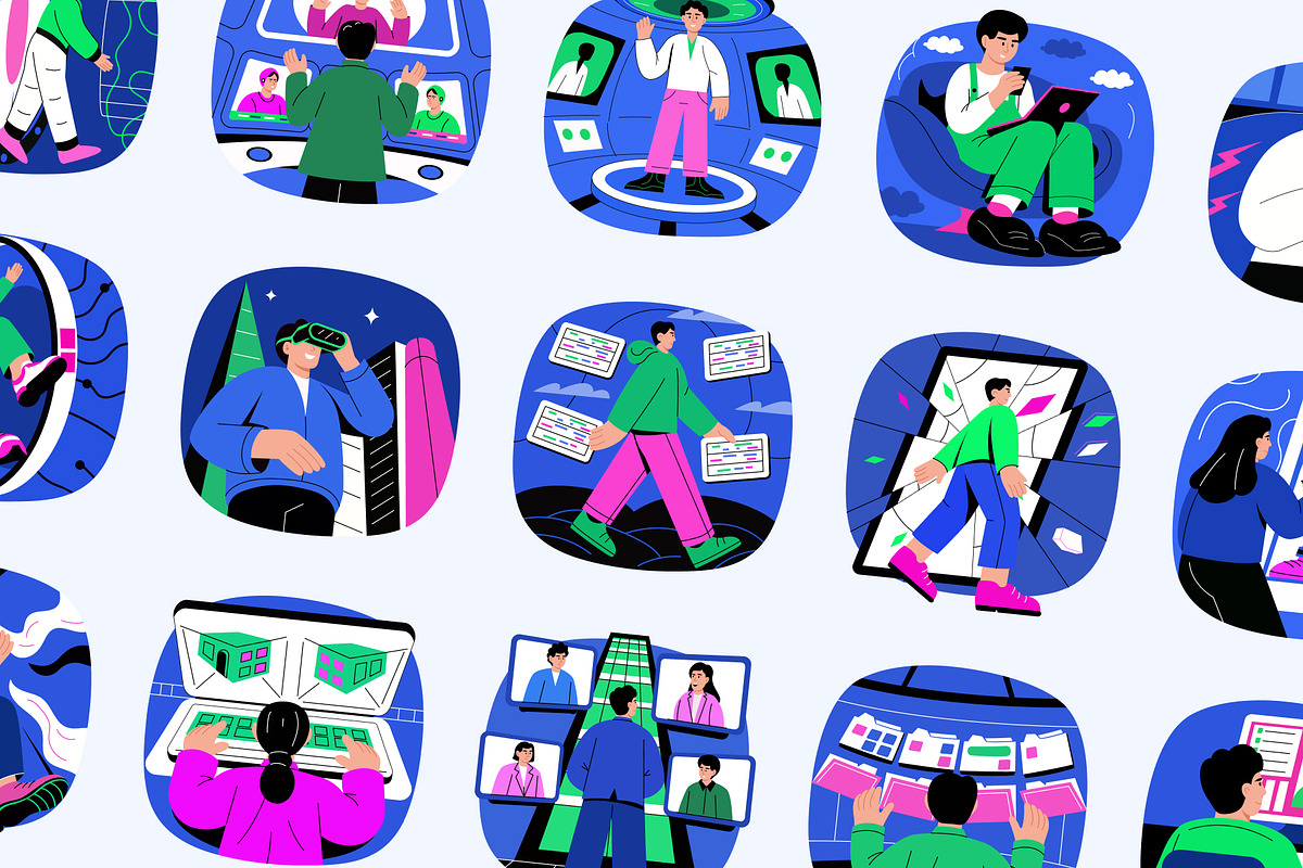 Metaverse Technology Illustration, a Technology Illustration by Creative Stall (Photo 5 of 9)