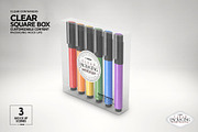Clear Square Flat Boxes Mockup, a Packaging Mockup by INCDesign (Thumbnail 12 of 14)