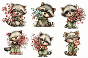 Whimsical Spring Raccoon Clipart, an Illustration by Designworld (Thumbnail 3 of 6)