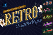 Retro Lettering Text Effect, a Layer Style Add-On by Andrew Skoch Design (Thumbnail 1 of 10)