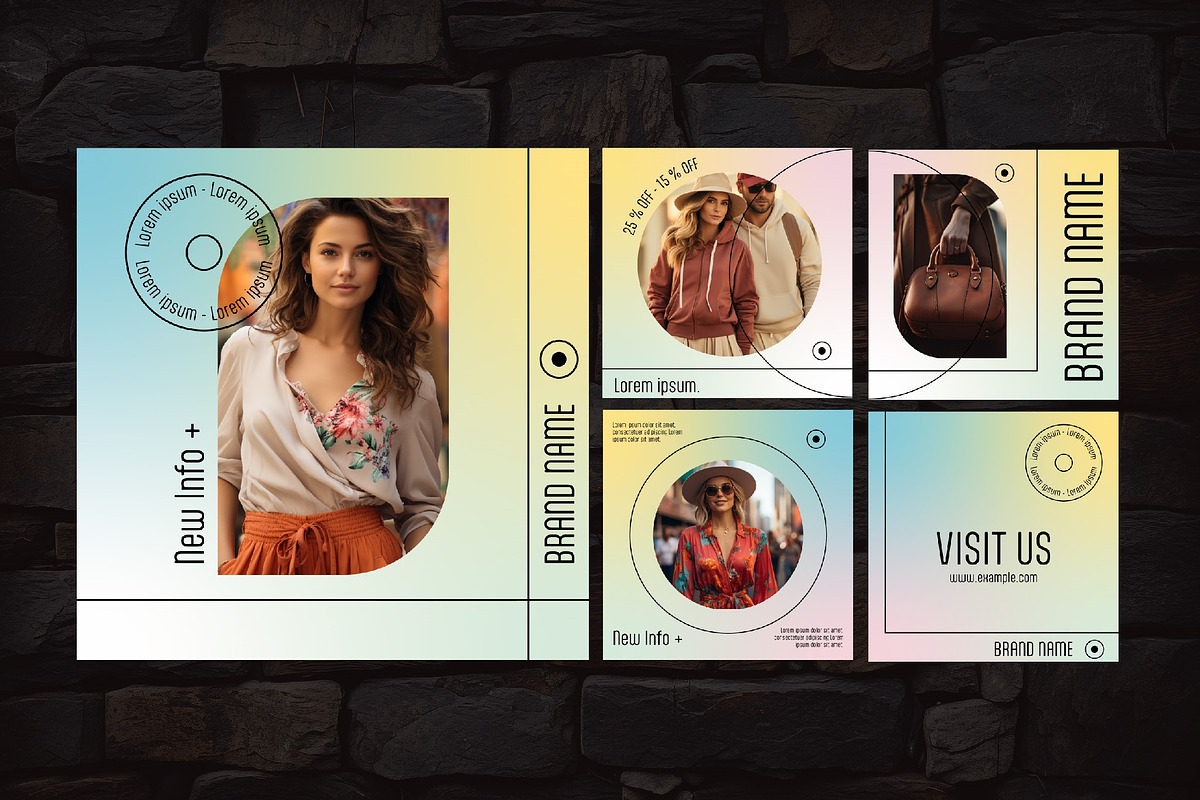 Gradient Fashion Social Media Post, a Templates & Theme by studiogstock (Photo 1 of 4)