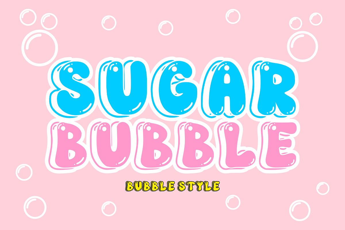 Sugar Bubble - Playful Font, a Sans Serif Font by KiddoGlyphs Studio (Photo 1 of 3)