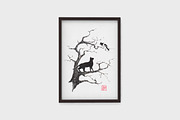 Dangerous conversations ink painting, an Animal Illustration by Quetzal Art (Thumbnail 3 of 4)