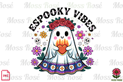 Spooky Vibes Ghost Art, a Graphic by Moss Rose (Thumbnail 1 of 3)