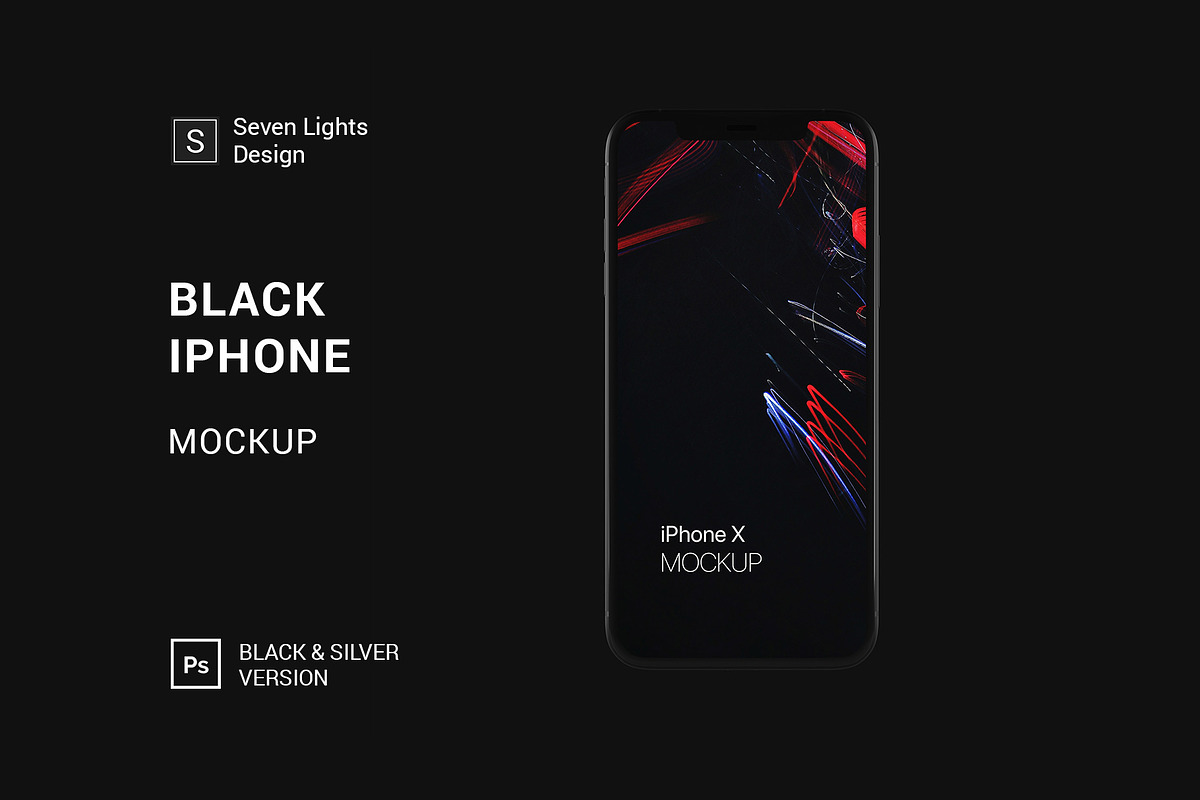 Black iPhone Mockup, an iPhone Mockup by Seven Lights (Photo 1 of 4)
