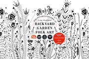 Backyard Garden Folk Art, a Pattern Graphic by Arie Clares (Thumbnail 1 of 13)