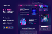 AI-TECH - Technology Landing Page, an UI Kit Template by ENATIVE (Thumbnail 1 of 4)