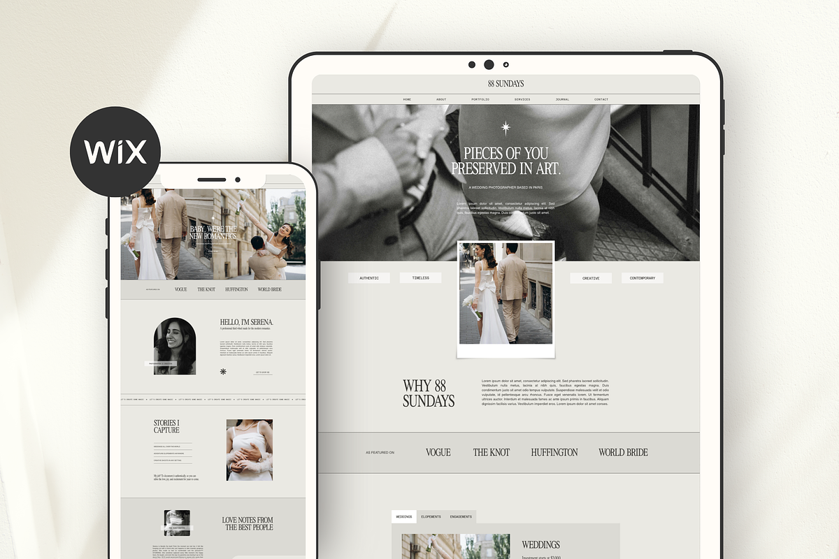 Wix Website Template Photography, a Wix Template by Branding Babe Co. (Photo 8 of 10)