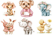 Kawaii Knitted Animals Mother's Day, an Illustration by Watercolor design (Thumbnail 3 of 5)