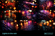 Lights in the rain. 36 images, an Abstract Photo by Handmadefont (Thumbnail 8 of 10)