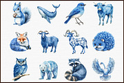 Blue Vintage Animals Bundle, an Illustration by Sublimation Artist (Thumbnail 3 of 6)