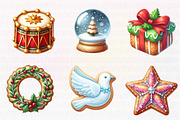 Christmas Cookie Clipart Bundle, an Illustration by CreationArt (Thumbnail 5 of 6)