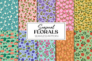 Seasonal Botanical Seamless Pattern, a Pattern Graphic by CreativeChristiana (Thumbnail 1 of 9)