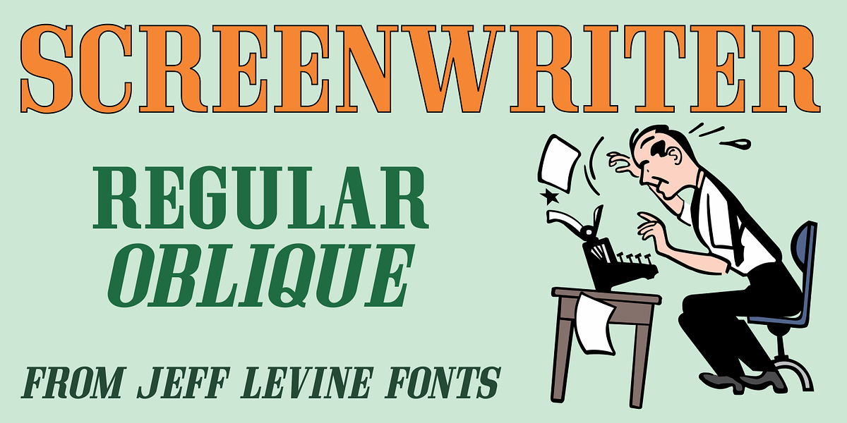 Screenwriter JNL, a Serif Font by Jeff Levine Fonts (Photo 1 of 5)