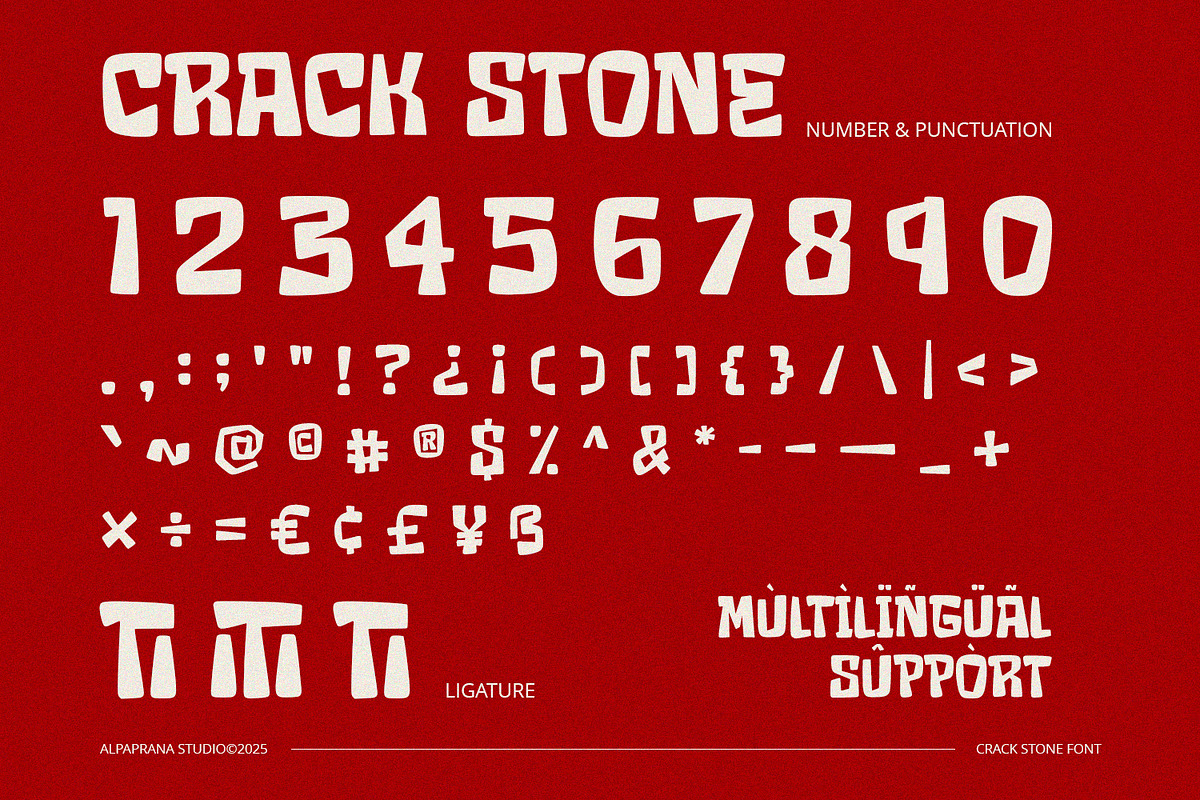 Crack Stone - Display Font, a Handwritten Font by Alpaprana (Photo 9 of 10)