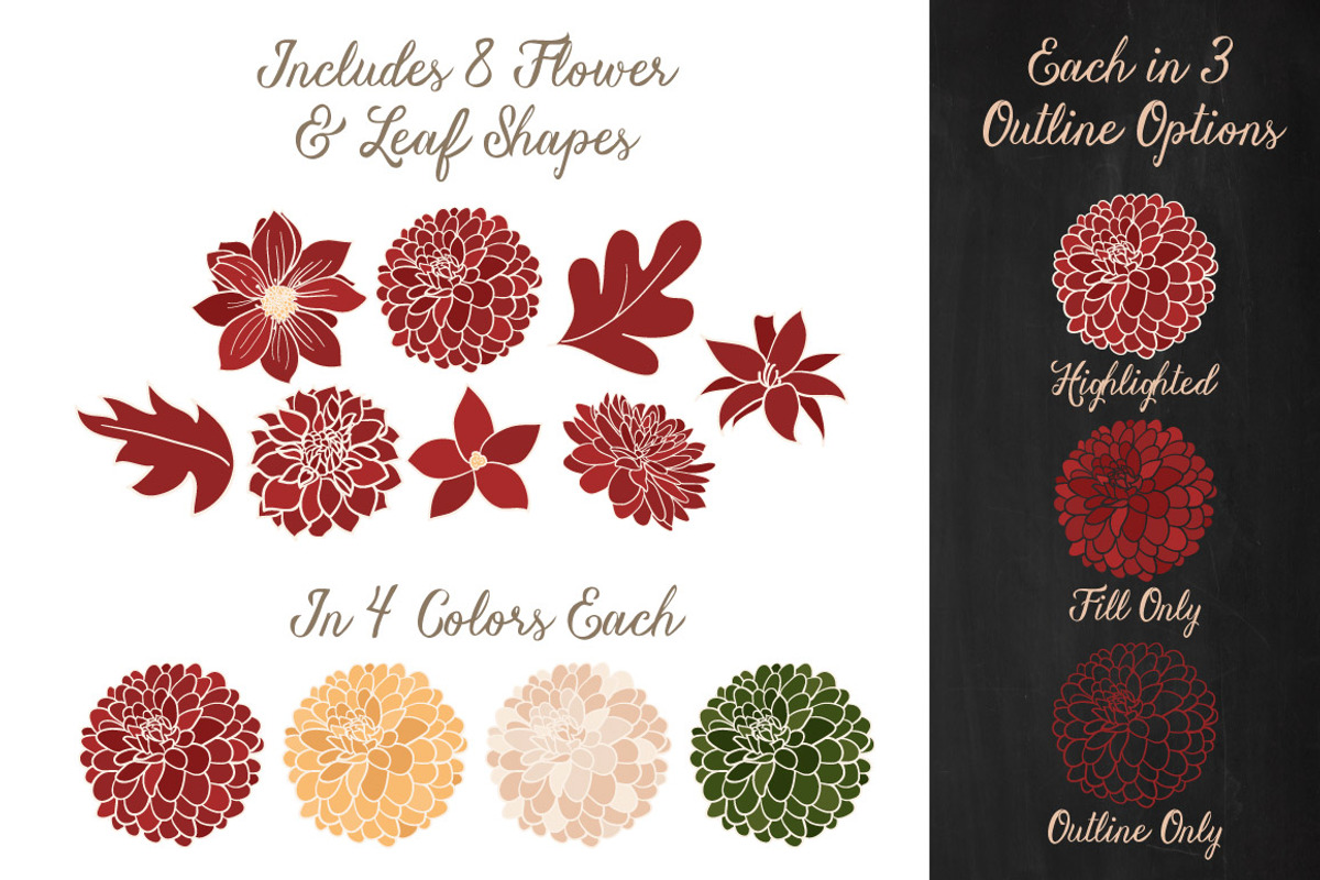 Christmas Floral Clipart, an Illustration by Amanda Ilkov (Photo 3 of 4)