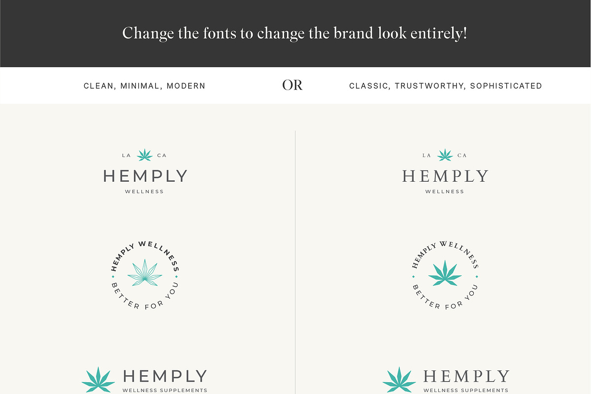 Hemp/CBD Logo Template, a Branding & Logo Template by GudBrand Studio (Photo 3 of 8)
