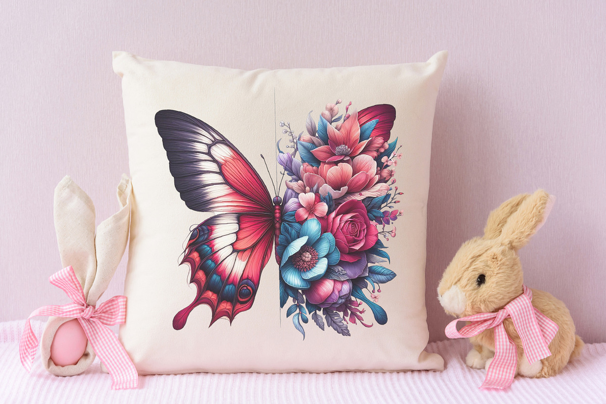 Butterfly Flowers Sublimation Clipar, an Illustration by RobertsArt (Photo 6 of 7)