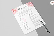 Elegant Floral CV Template, a Stationery Template by Emaholic Template (Thumbnail 4 of 5)