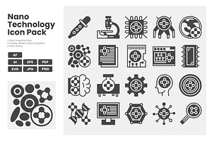 Nano Technology Icon Pack, a Solid Icon by erifqizeicon