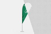 Stand Convex Flag Banner Mockup, a Product Mockup by graphypix (Thumbnail 2 of 4)