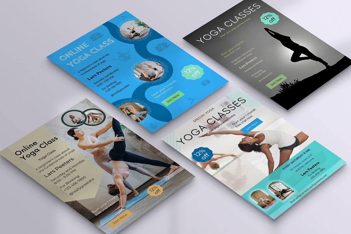 Yoga Class Flyer Template, a Flyer Template by ROJI CREATOR (Photo 4 of 4)